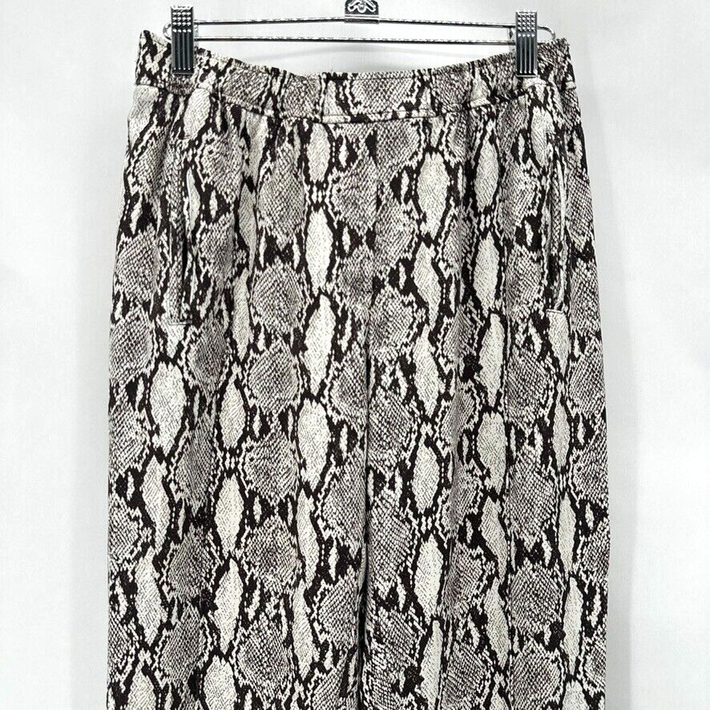 Alc Elijah Python Print Pants Size 2 Brown Ivory … - image 2